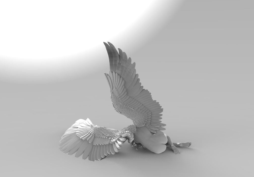 Ángel caído (trasera)